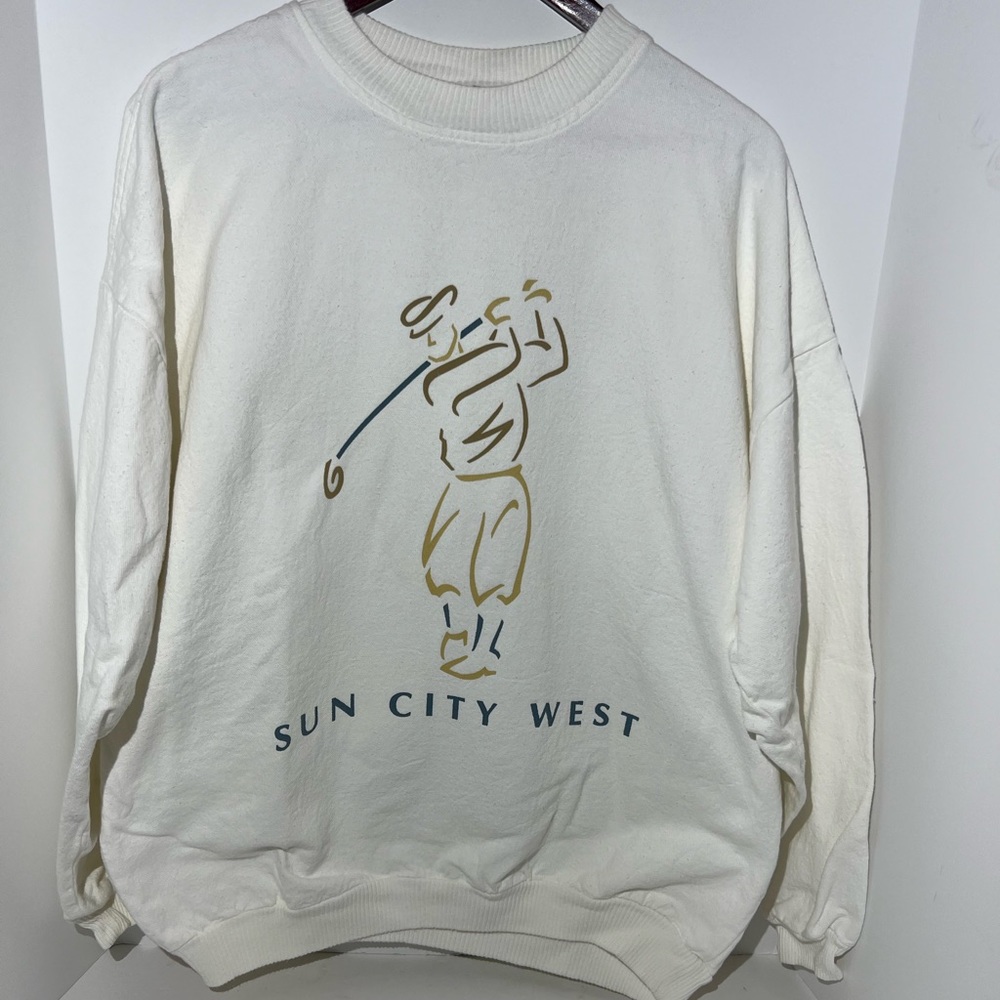 Vintage Sun City West crewneck golf sweater, size‎ large
